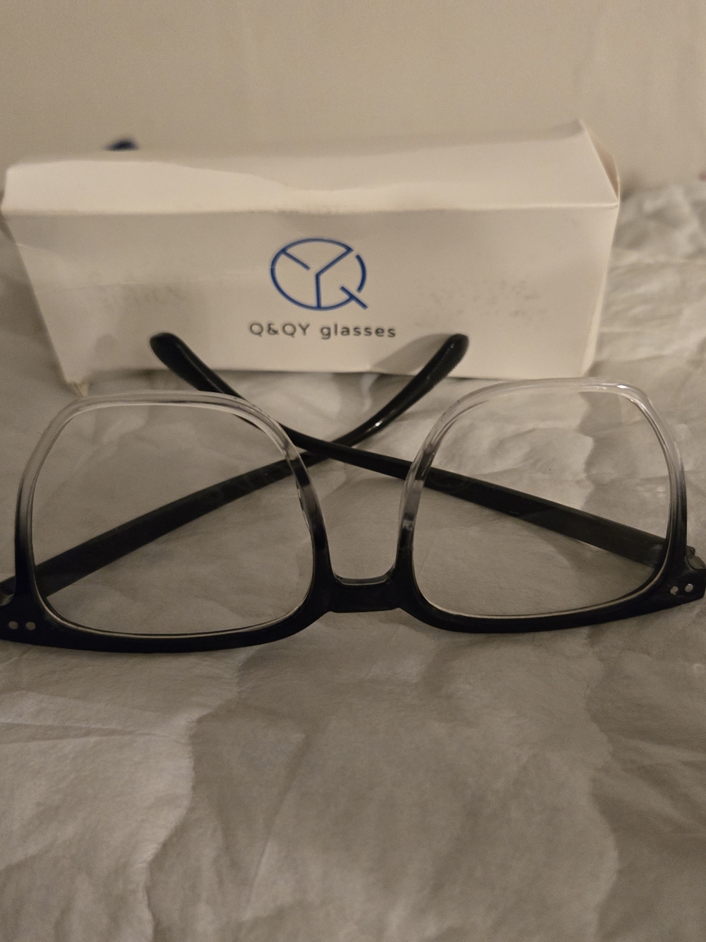 Women's Blue Oversized Square Frame Reading Eyeglasses 3x